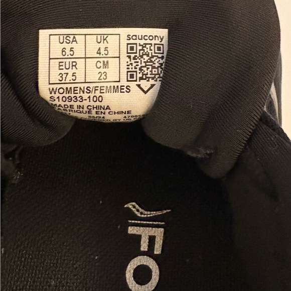 Saucony Women’s Black Athletic Shoes - Picture 7 of 7